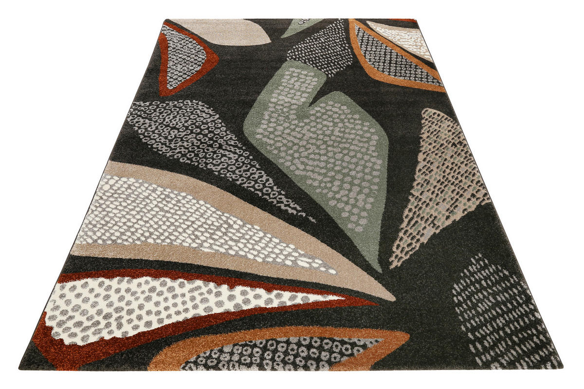 FLACHWEBETEPPICH 80/150 cm Hazel Anthrazit, Braun, Grün, Schwarz, Beige  - Anthrazit/Beige, Design, Textil (80/150cm) - Esprit