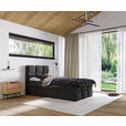 BOXBETT 120/200 cm,  in Schwarz, gepolstertes Kopfteil, Bettkasten, Topper, H3 = fest  - Schwarz, Design, Holzwerkstoff/Kunststoff (120/200cm) - Xora