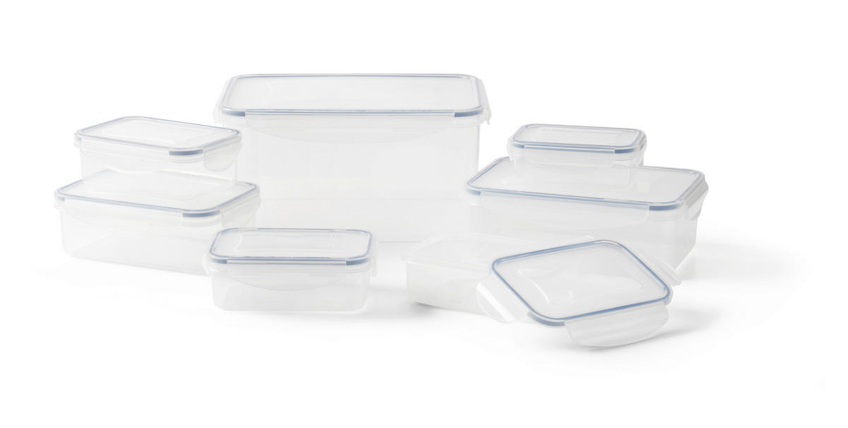 Frischhaltedosen-set 7-teilig  - Blau/Transparent, Basics, Kunststoff - Homeware Profession.