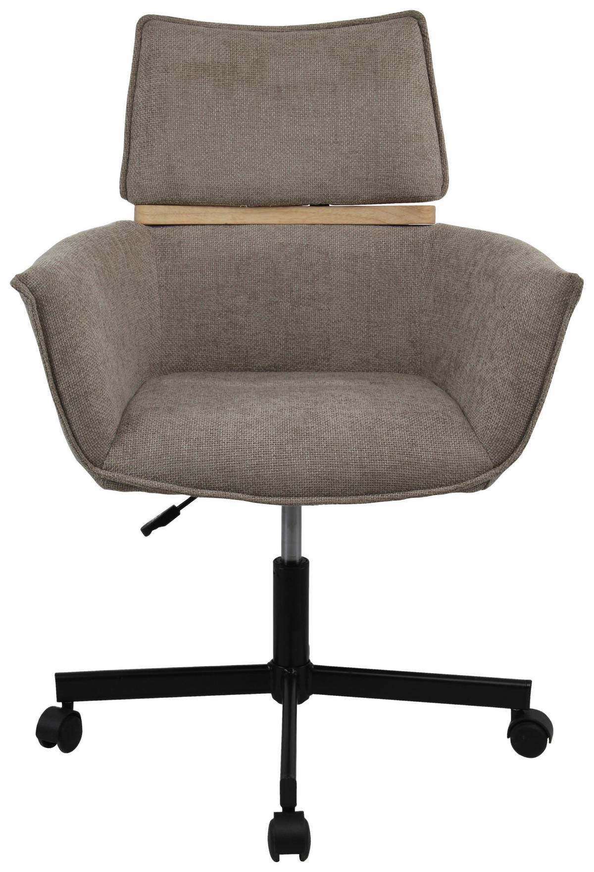 CHEFSESSEL Webstoff Dunkelgrau  - Dunkelgrau/Schwarz, MODERN, Holz/Kunststoff (62/86/56cm) - MID.YOU