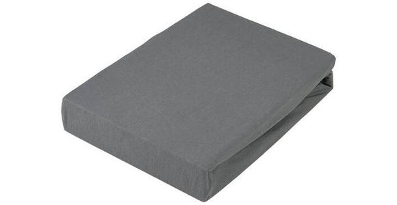 TOPPER-SPANNLEINTUCH 140/220 cm - Anthrazit, KONVENTIONELL, Textil (140/220cm) - Novel