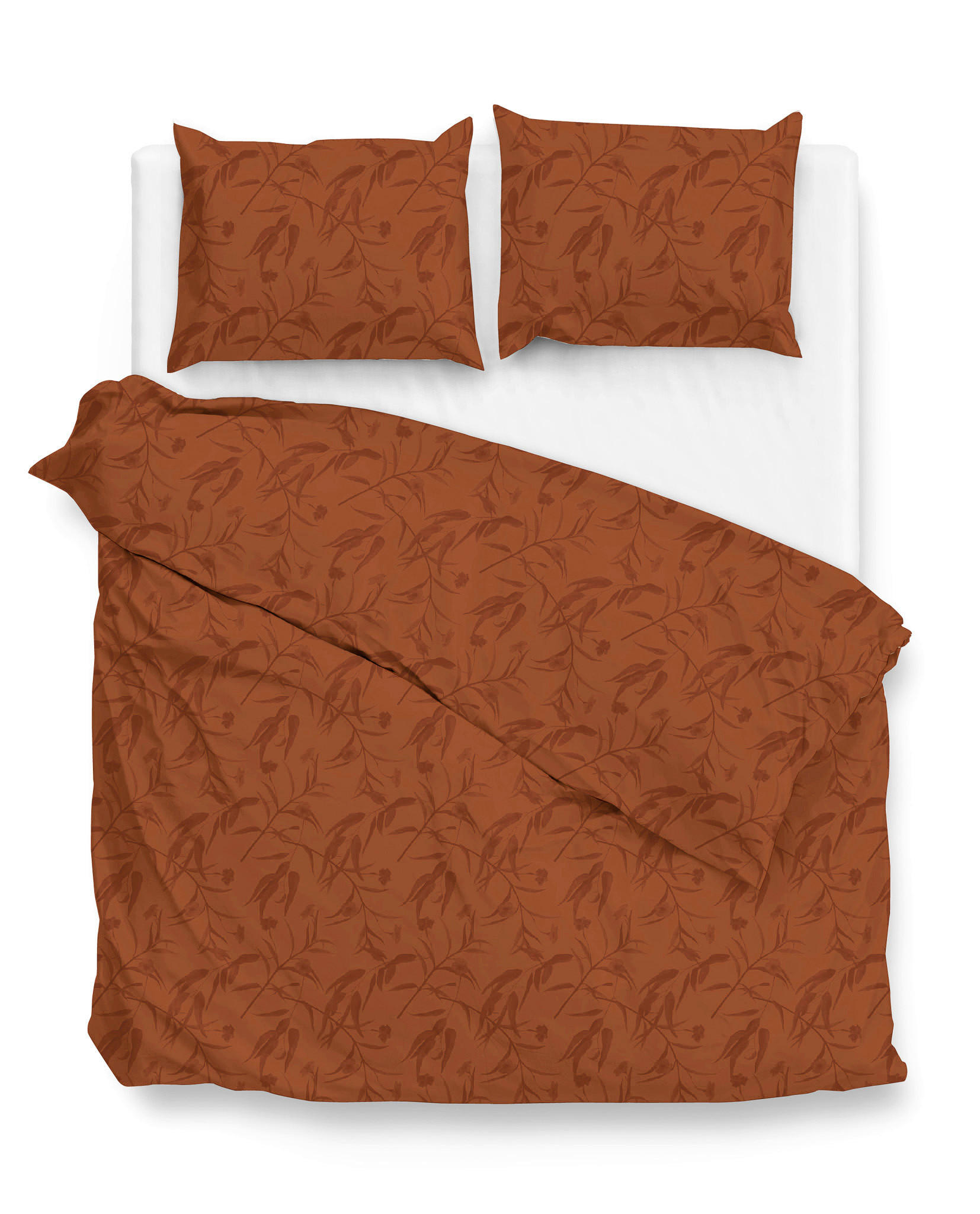 BETTWÄSCHE Fiori-di-Satinado Makosatin 200/200 cm  - Orange, Basics, Textil (200/200cm)