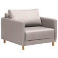 SCHLAFSESSEL in Webstoff Hellbraun - Hellbraun/Naturfarben, KONVENTIONELL, Kunststoff/Textil (89/79/94cm) - Cantus