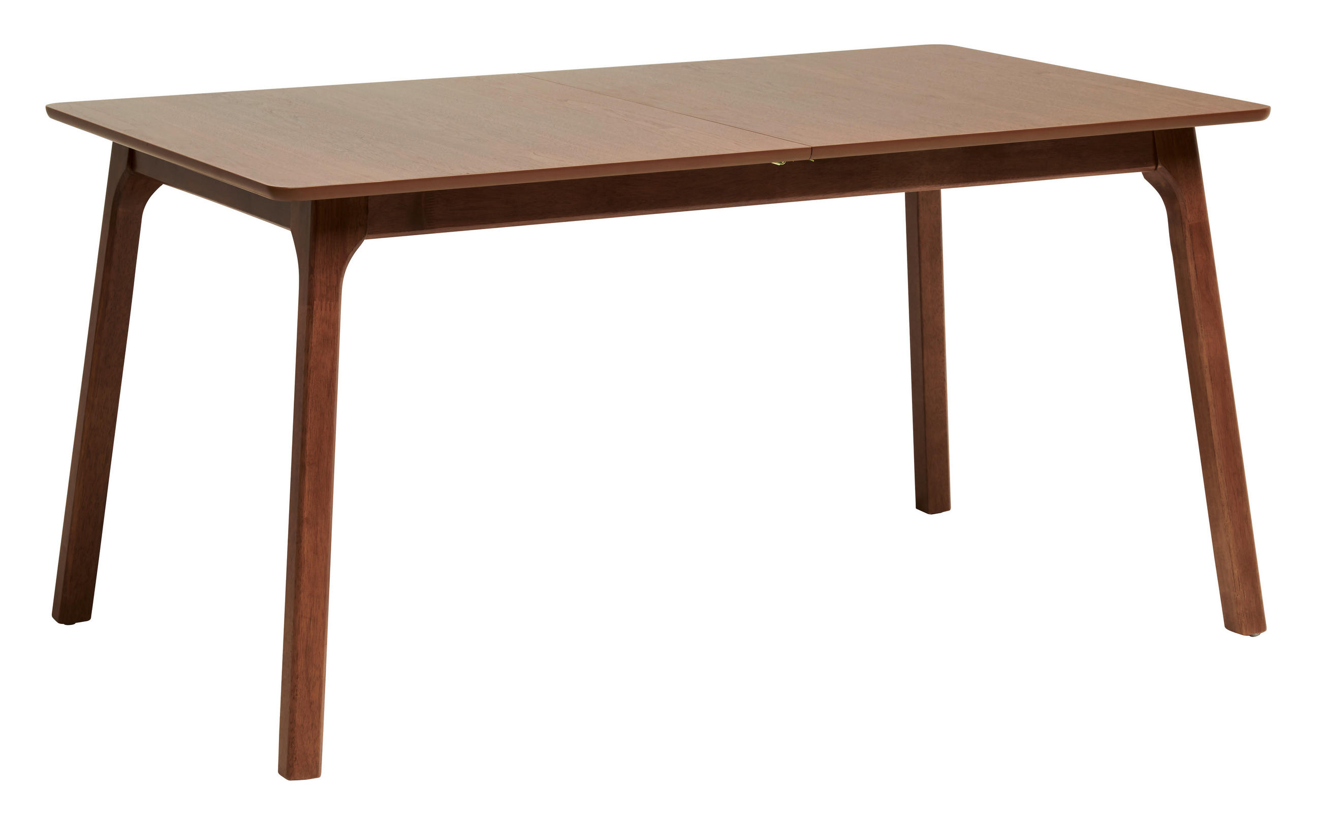 ESSTISCH Kautschukholz furniert, massiv rechteckig Walnussfarben  - Walnussfarben, MODERN, Holz (150/76/90cm) - Livetastic