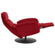 RELAXSESSEL in Leder Rot  - Rot/Schwarz, Design, Leder/Metall (76/108/86cm) - Dieter Knoll