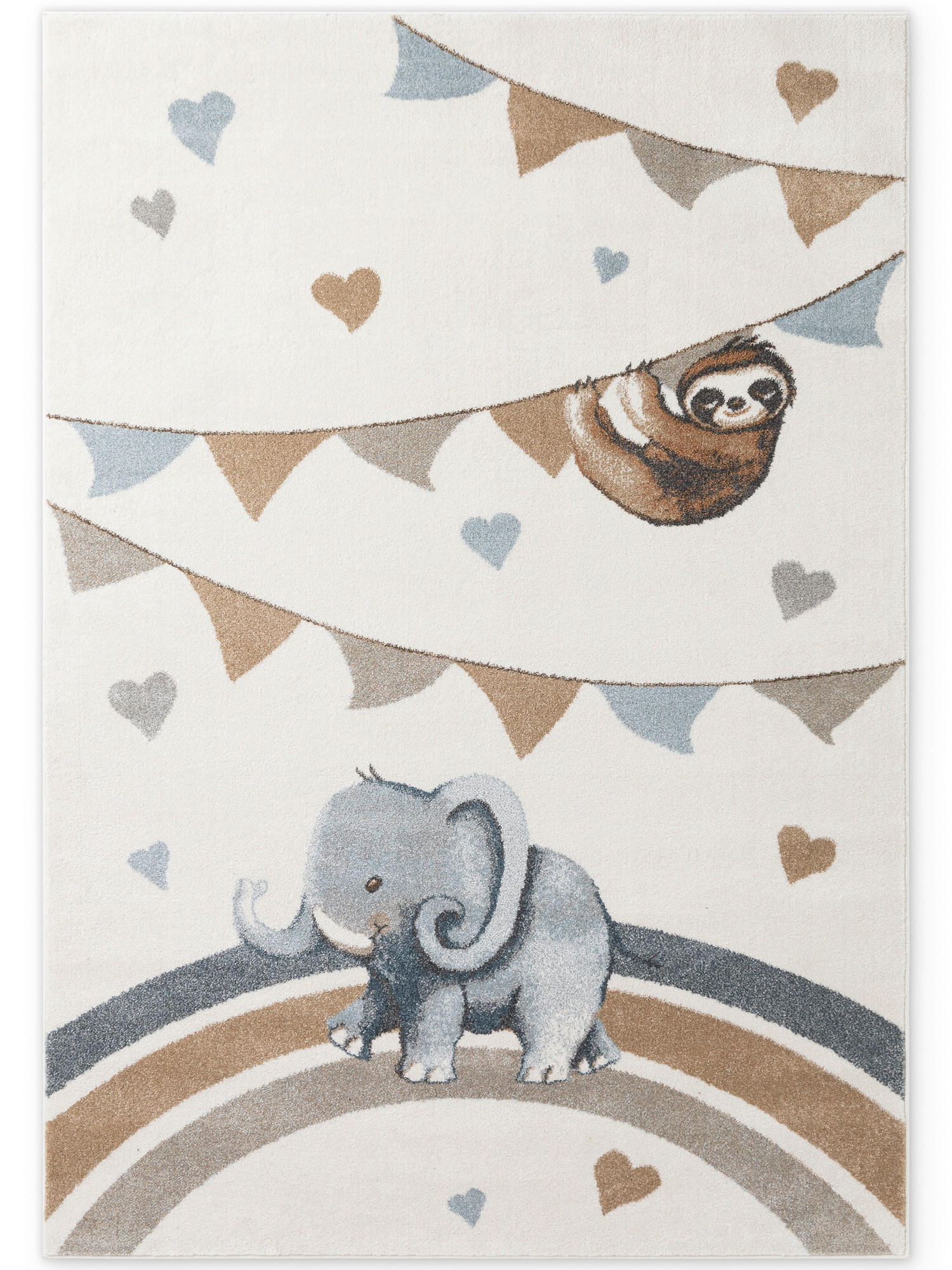 Villeroy & Boch Kinderteppich Boho Kids Creme, Mehrfarbig, Hellbraun 160x230 cm