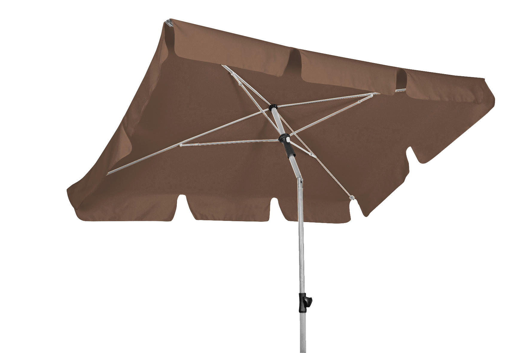 SONNENSCHIRM 180x120 cm Taupe  - Taupe/Alufarben, KONVENTIONELL, Textil/Metall (180/120cm) - Doppler