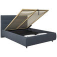 POLSTERBETT Lattenrost, Bettkasten Anthrazit 140/200 cm  - Birkefarben/Anthrazit, KONVENTIONELL, Holz/Textil (140/200cm) - Carryhome