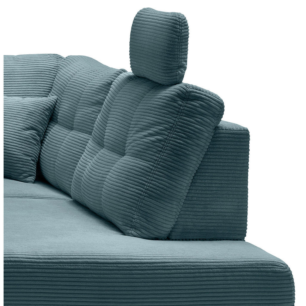 Thumbnail - Livetastic Ecksofa, Petrol, Textil, Buche, 4-Sitzer, Füllung: Schaumstoff, Ottomane rechts, L-Form, 274x206 cm, Liegefun...