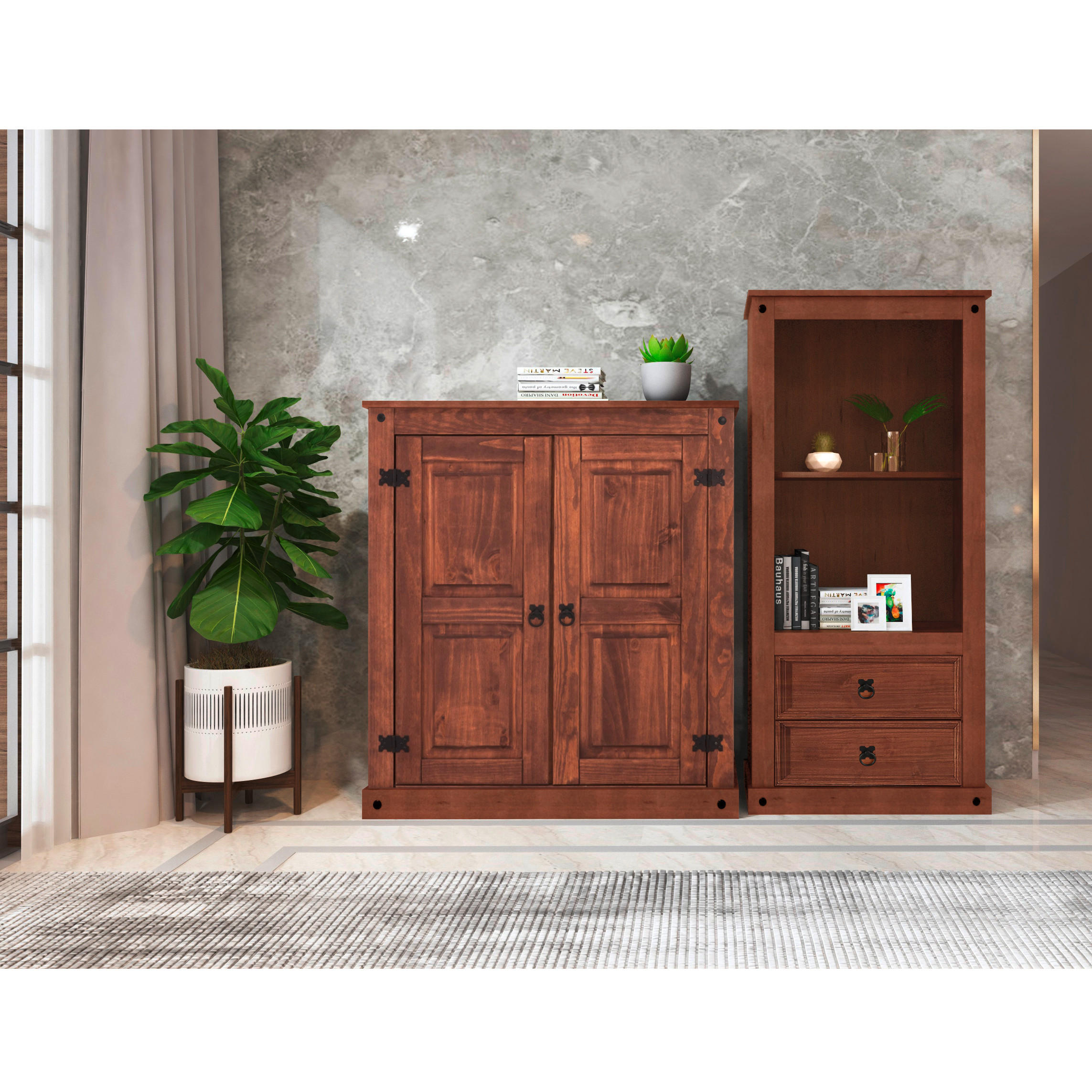 HIGHBOARD MEXICO   in  - Schwarz/Naturfarben, Design, Holz/Metall (90/100/38cm) - MID.YOU