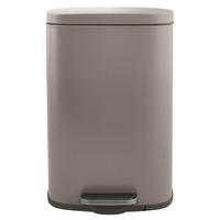 TRETEIMER 30 L  - Taupe/Schwarz, Basics, Kunststoff/Metall (34,3/23,5/62,9cm) - Spirella