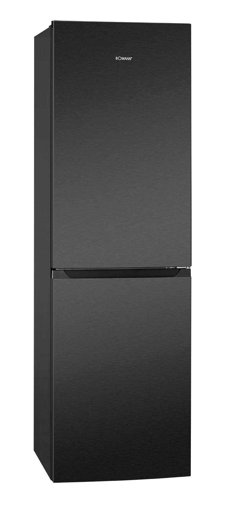 KÜHL-GEFRIER-KOMBINATION 54/181/60 cm KG7360SIX  - Schwarz, Basics, Glas/Kunststoff (54/181/60cm) - Bomann