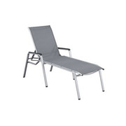 GARTENLIEGE 202/81/50 cm - Anthrazit/Silberfarben, Design, Textil (202/81/50cm) - Kettler HKS