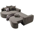 ECKSOFA in Chenille Dunkelbraun  - Dunkelbraun/Schwarz, Design, Kunststoff/Textil (194/307cm) - Carryhome