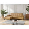 ECKSOFA in Echtleder Currygelb  - Currygelb/Schwarz, Modern, Leder/Metall (164/262cm) - Sit & More