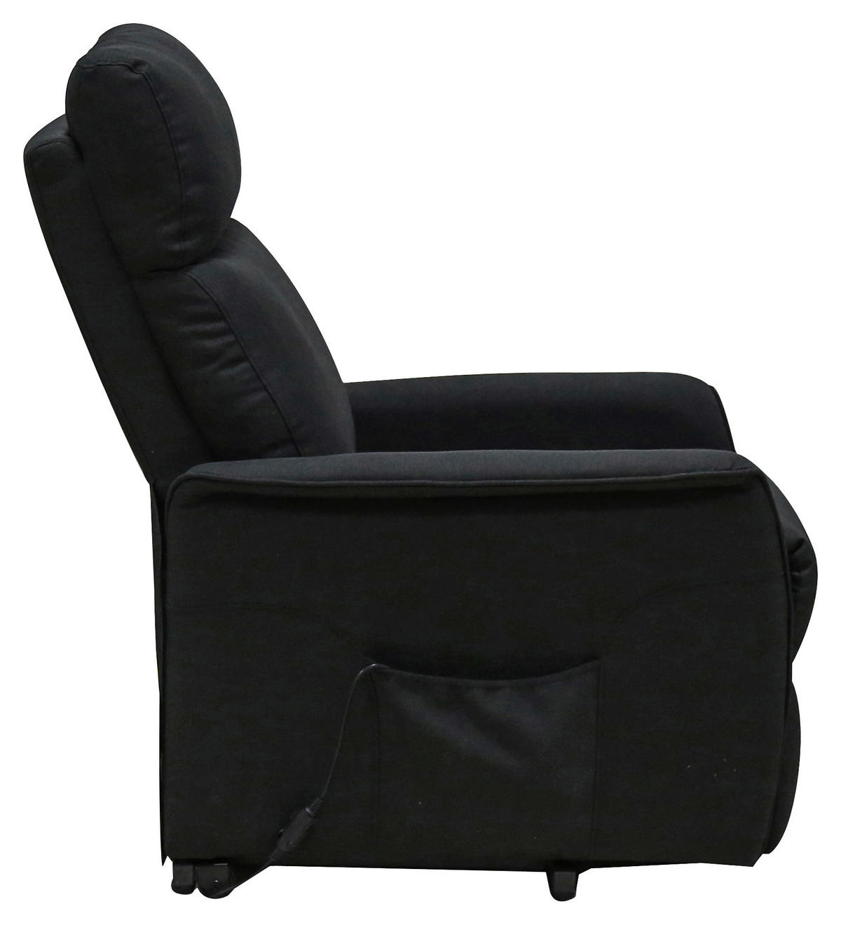 TV FOTELJA metal, tekstil  crna   - siva/crna, Konvencionalno, metal/tekstil (66/80-97/90-159,5cm) - Ti'me