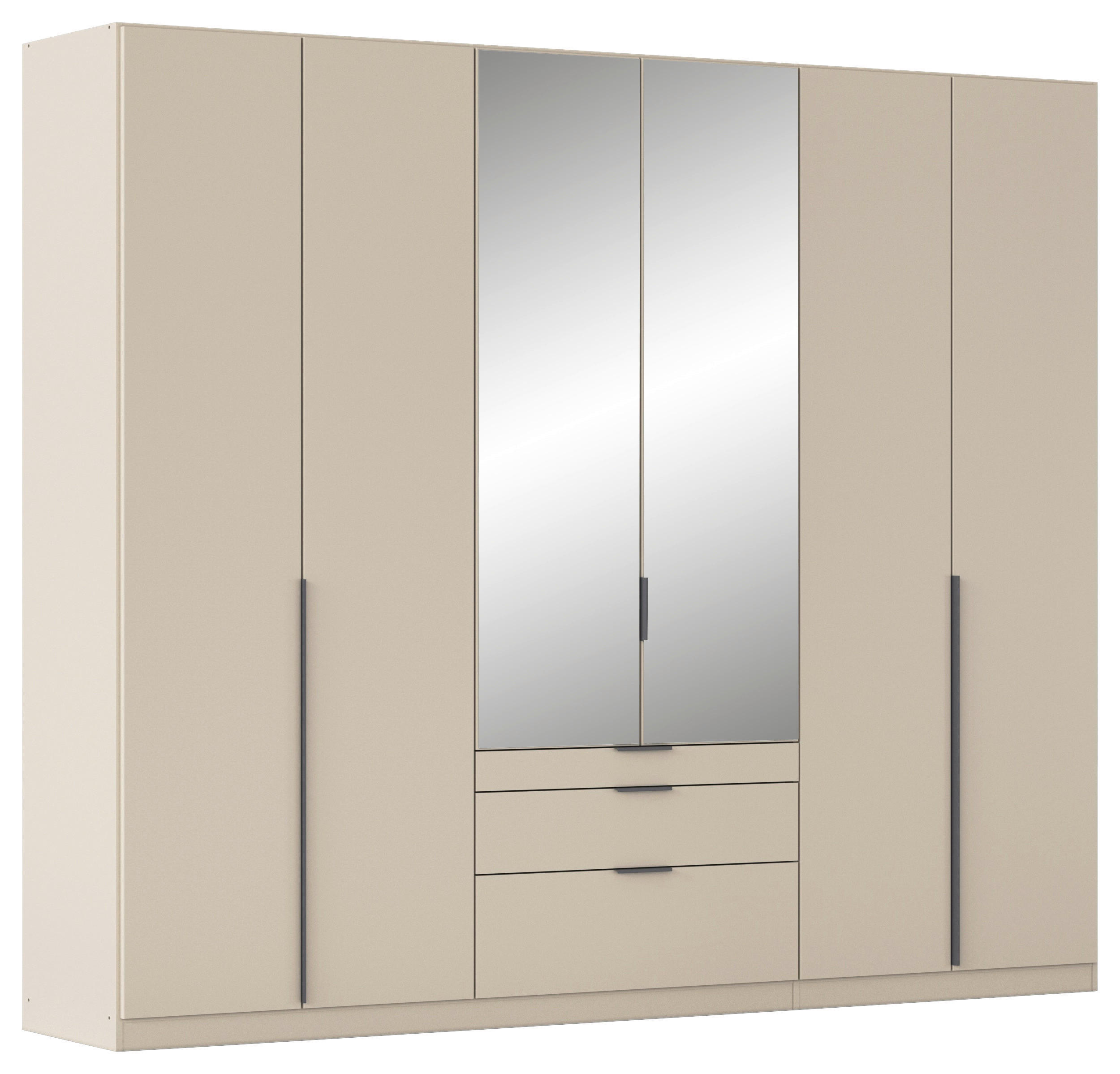 DREHTÜRENSCHRANK in Champagner  - Champagner/Grau, Modern, Holzwerkstoff/Metall (271/229/54cm) - Rauch Möbel