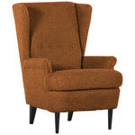 OHRENSESSEL Flachgewebe Rostfarben  - Rostfarben/Dunkelbraun, Design, Holz/Textil (72/104/85cm) - Carryhome