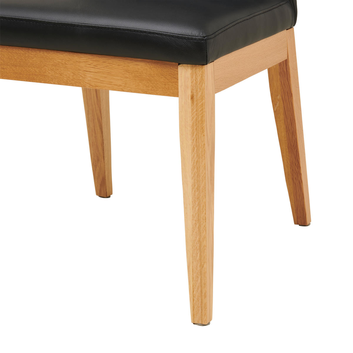 ŽIDLE, černá - barvy dubu/černá, Moderní, dřevo/kůže (48,5/86,5/60cm) - Livetastic