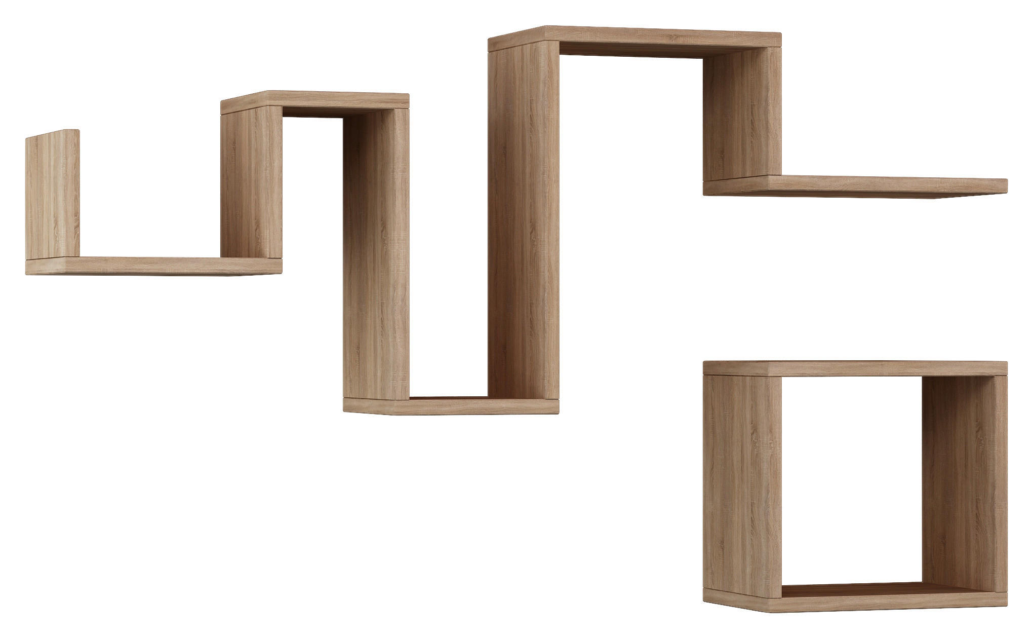 WANDBOARD in 116/45/20 cm Eichefarben  - Eichefarben, Design, Holzwerkstoff (116/45/20cm) - Livetastic