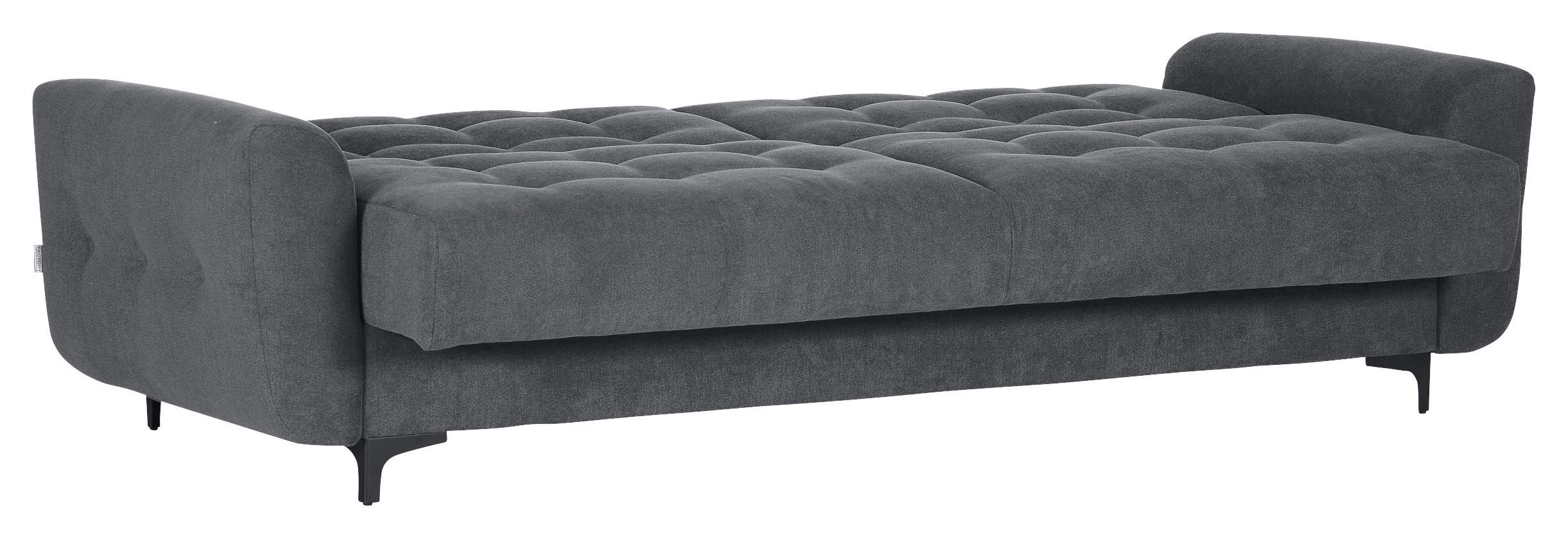 SCHLAFSOFA in Flachgewebe Anthrazit  - Anthrazit/Schwarz, KONVENTIONELL, Textil/Metall (230/84/95cm) - Xora
