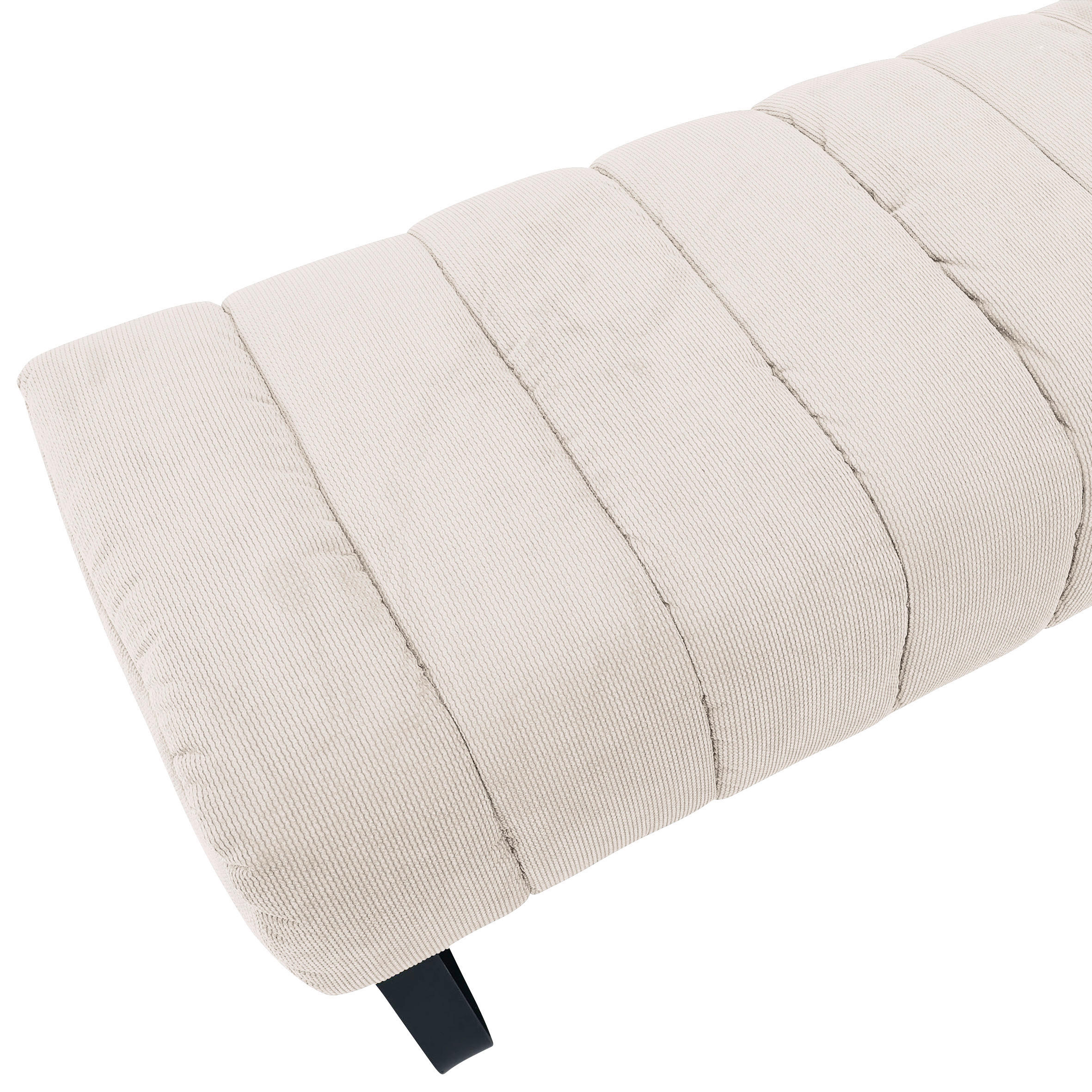 SITZBANK 150/52/53 cm Flachgewebe Beige Metall  - Beige/Schwarz, Design, Textil/Metall (150/52/53cm) - Novel