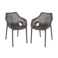 GARTENSTUHL-SET Anthrazit  - Anthrazit, MODERN, Kunststoff (53/82/60cm) - Gardenson