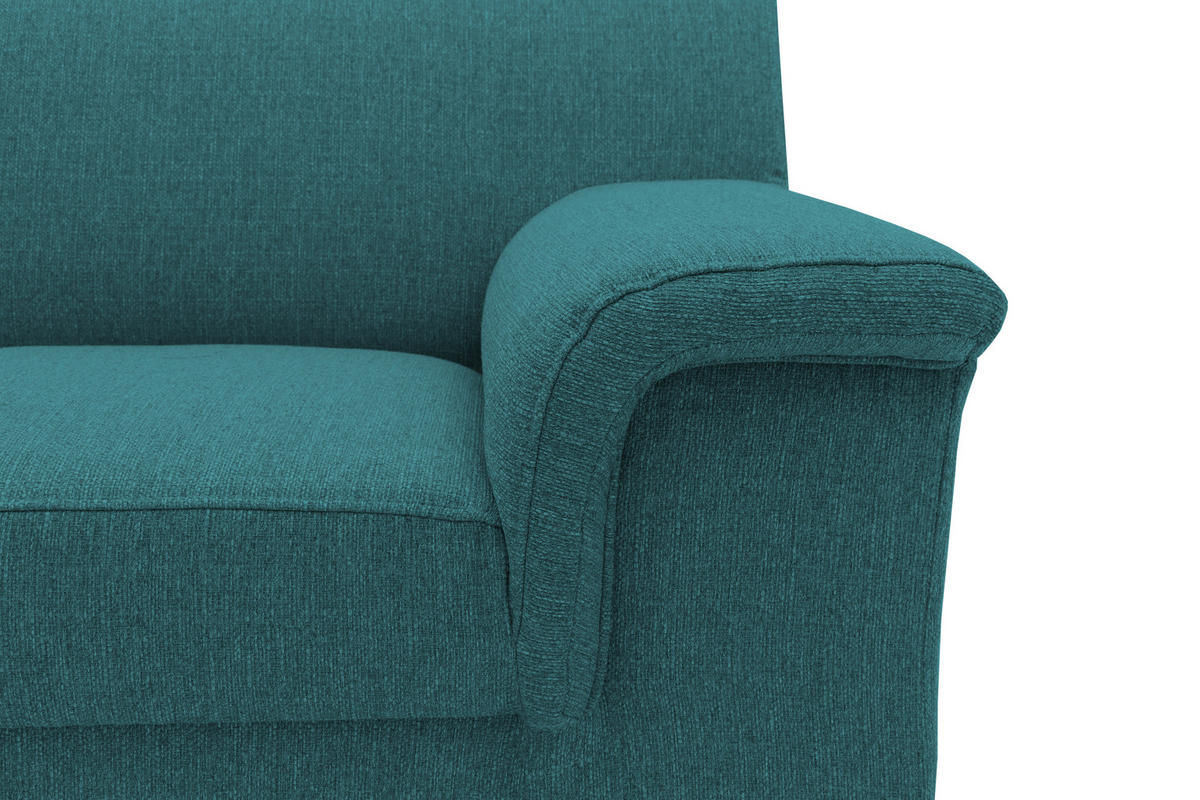2-SITZER-SOFA Webstoff Petrol  - Chromfarben/Petrol, KONVENTIONELL, Textil/Metall (145/72/80cm) - MID.YOU