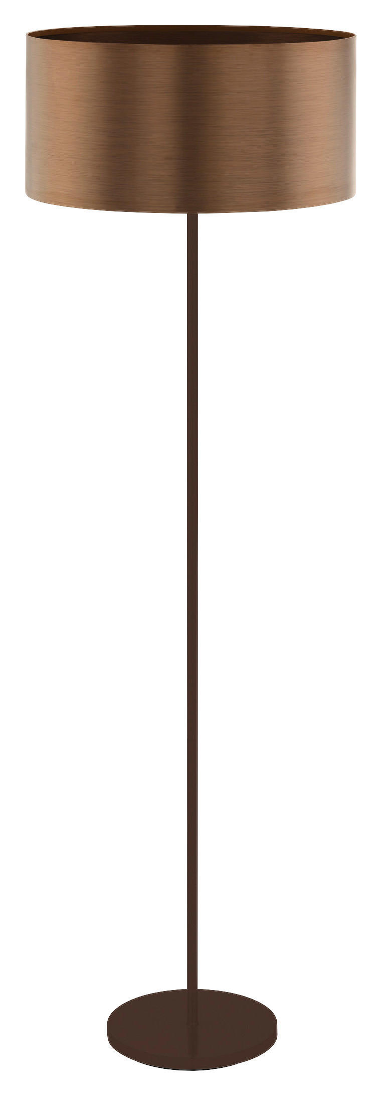 STOJACÍ LAMPA, 45/166.5 cm  - měděné barvy/hnědá, Design, kov/plast (45/166.5cm) - Eglo