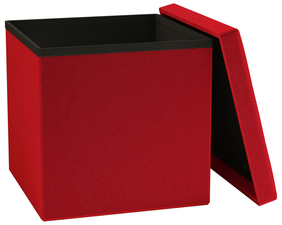 SITZBOX in Kunststoff, Holzwerkstoff Rot  - Rot, Basics, Holzwerkstoff/Kunststoff (38/38/38cm) - MID.YOU