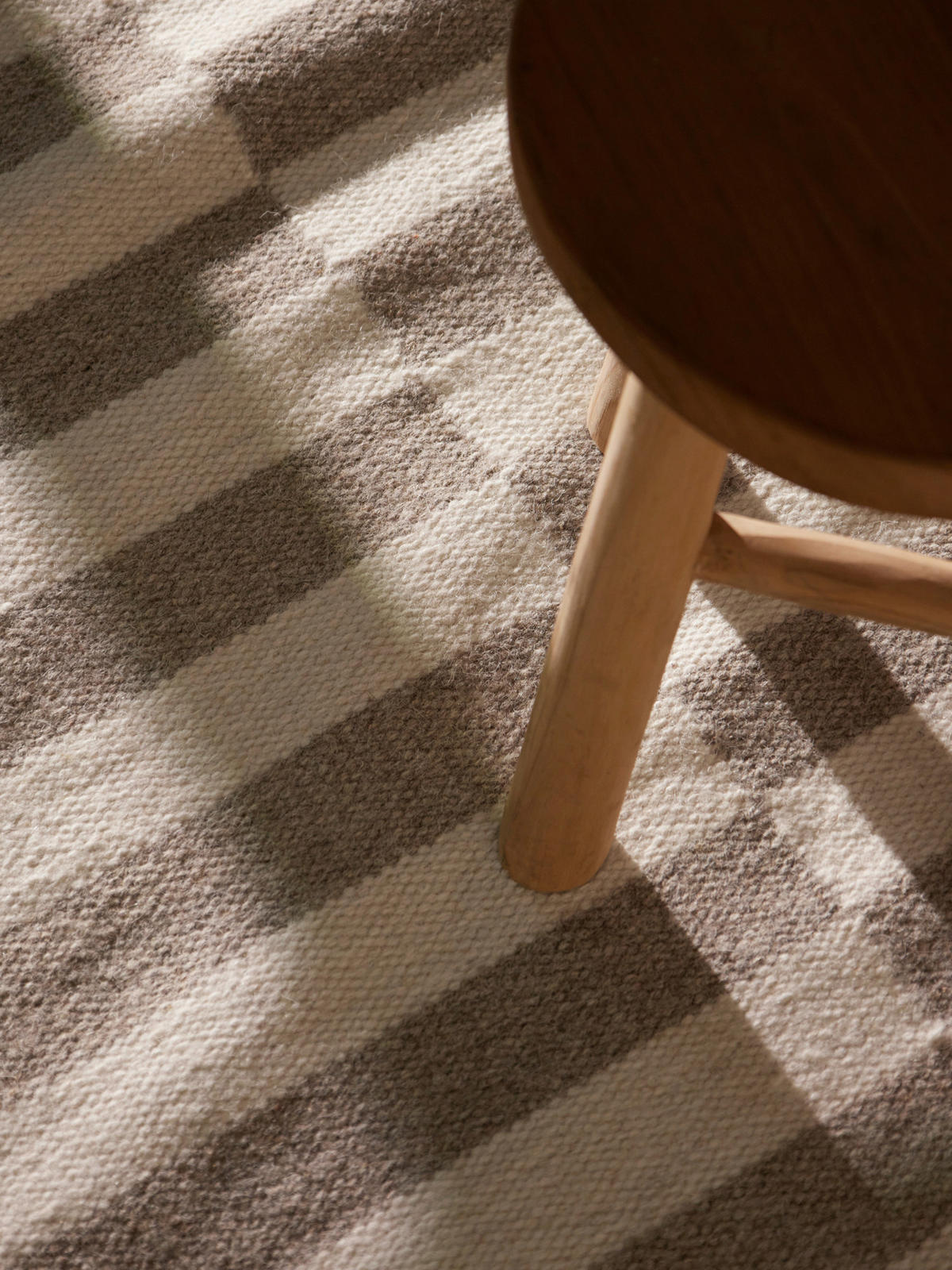 HANDWEBTEPPICH 160/230 cm Vika Weiß, Greige rechteckig  - Greige/Weiß, Basics, Textil (160/230cm) - Hanse Home