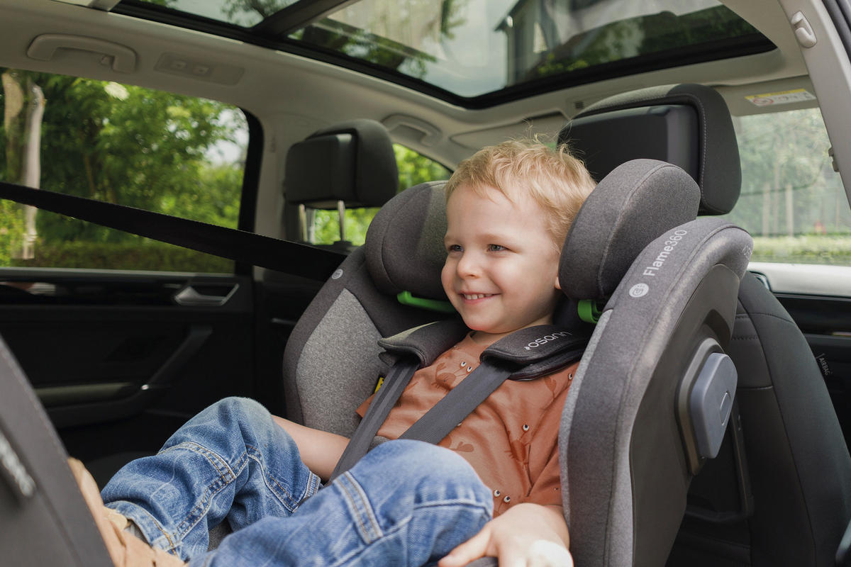 REBOARDER-KINDERSITZ FLAME360 ISOFIX  - Schwarz, Basics, Kunststoff/Textil (44/58/48cm) - Osann