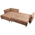 ECKSOFA Dunkelorange Chenille  - Dunkelorange/Schwarz, MODERN, Textil/Metall (200/285cm) - Carryhome