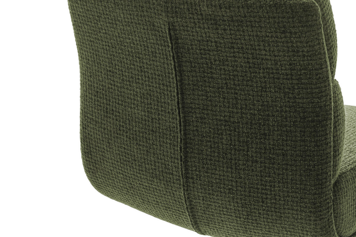 BARHOCKER in Metall, Textil Edelstahlfarben, Olivgrün  - Edelstahlfarben/Olivgrün, Design, Textil/Metall (43/84/52cm) - Dieter Knoll
