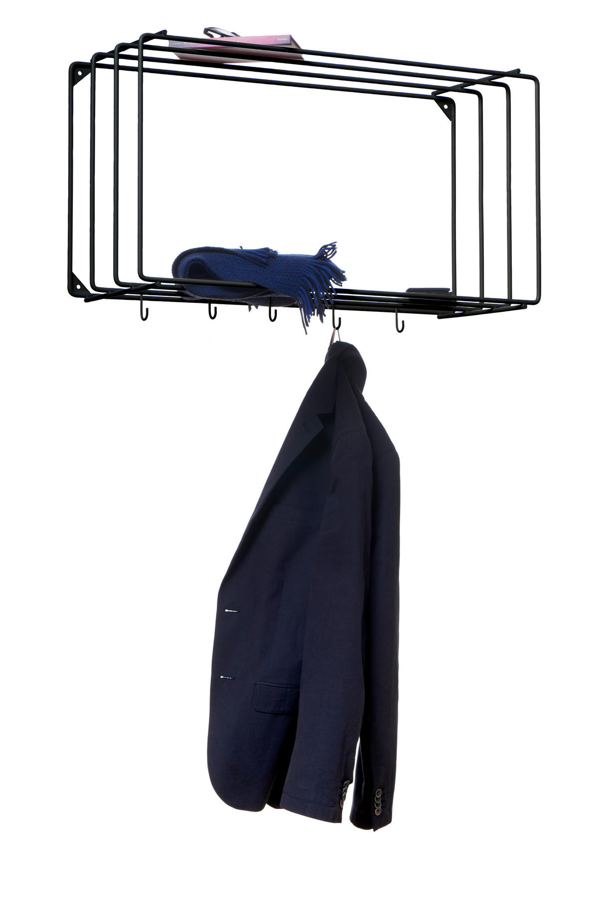 WANDGARDEROBE  in Schwarz  - Schwarz, Basics, Metall (73/38/26cm) - Livetastic