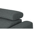 ECKSOFA in Chenille Grau  205/280 cm  - Schwarz/Grau, Design, Textil/Metall (205/280cm) - Xora