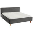 POLSTERBETT Anthrazit 180/200 cm  - Eichefarben/Anthrazit, Design, Holz/Textil (180/200cm) - Xora