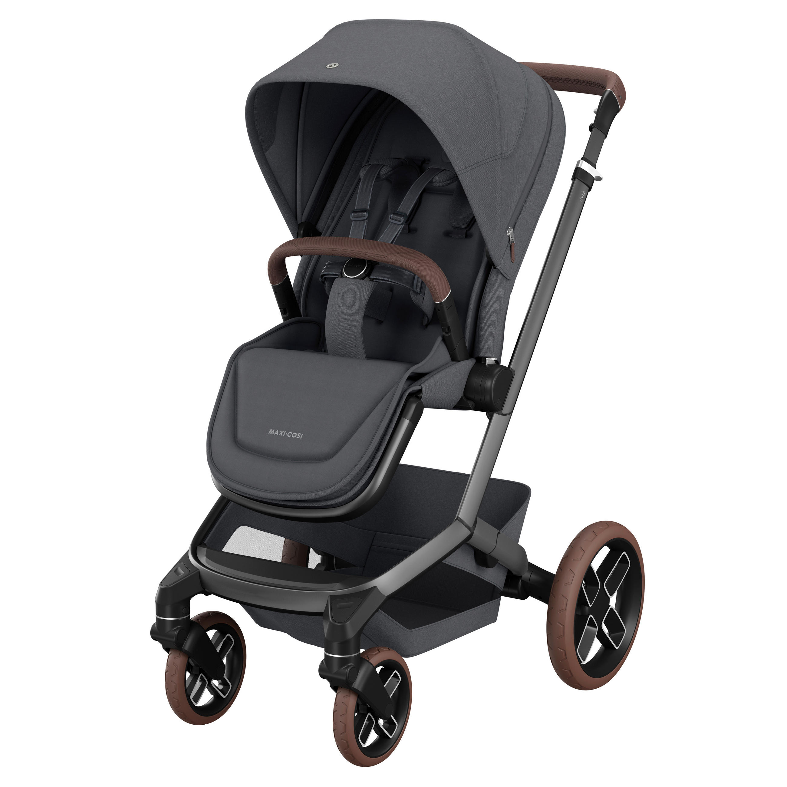 KINDERWAGEN  Fame  Twillic Graphite  - Dunkelgrau/Graphitfarben, Basics, Kunststoff/Textil (61.5/110/95,5cm) - Maxi-Cosi