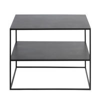 KONSOLENTISCH PEBBLE COFFEE TABLE 65X65 CM Schwarz  - Schwarz, Basics, Metall (65/65/50cm) - Livetastic