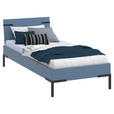 BETT 90/200 cm,  in Blau,  - Blau/Schwarz, Design, Metall (90/200cm) - Xora