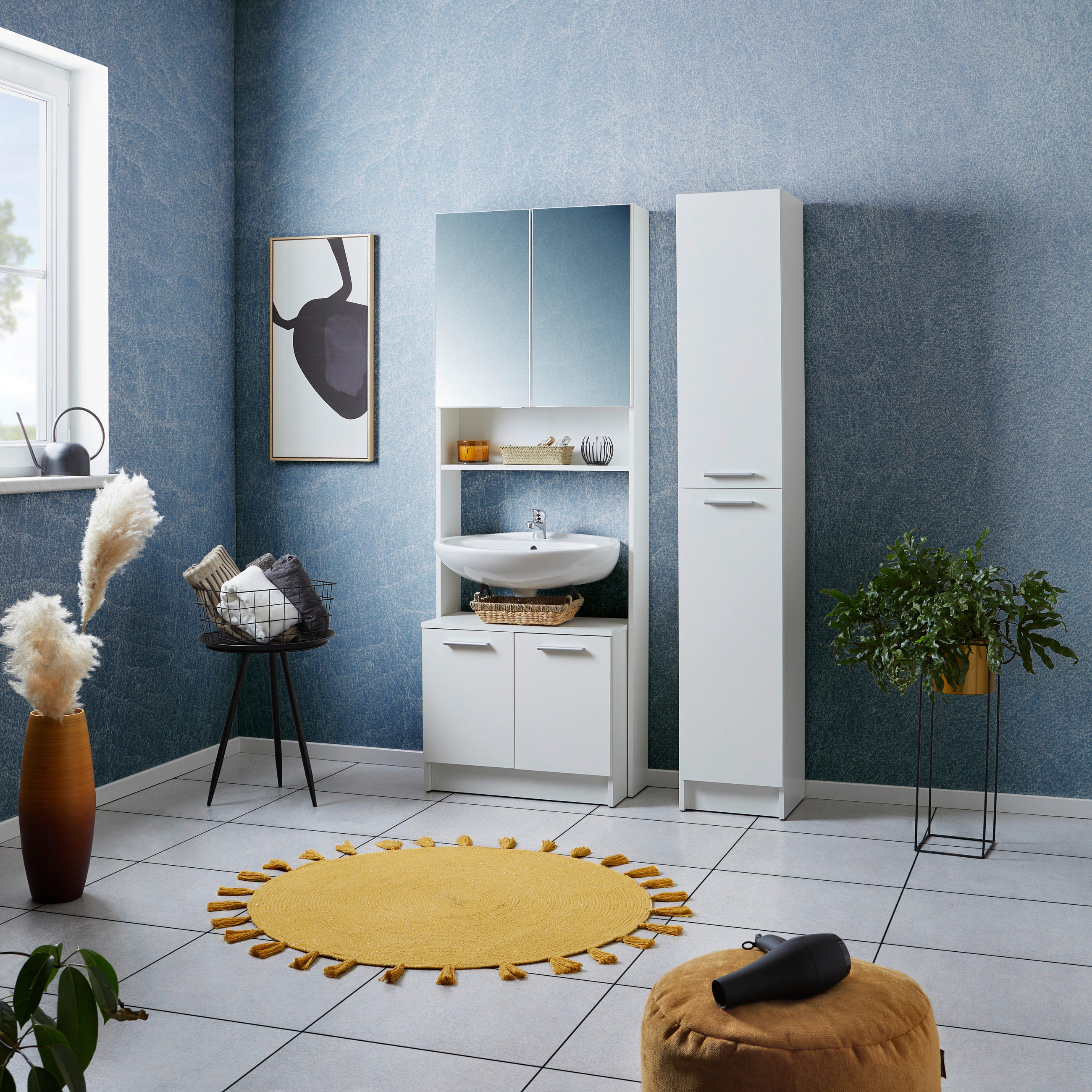 Badezimmer Verona Weiß Dekor B: 100,6 Cm