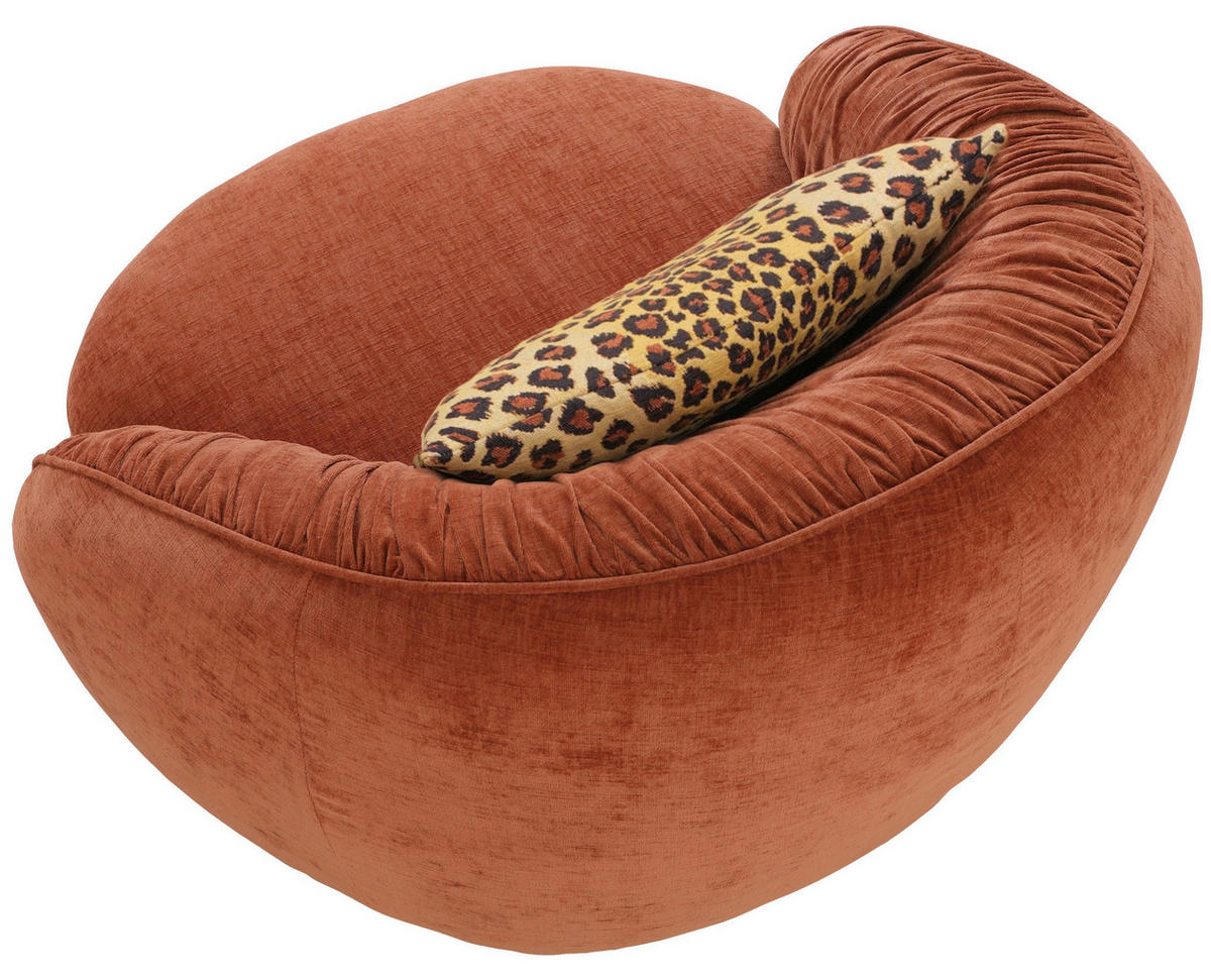 DESIGNSESSEL in Flachgewebe Kupferfarben  - Schwarz/Kupferfarben, Design, Textil/Metall (101/79/96cm) - Landscape