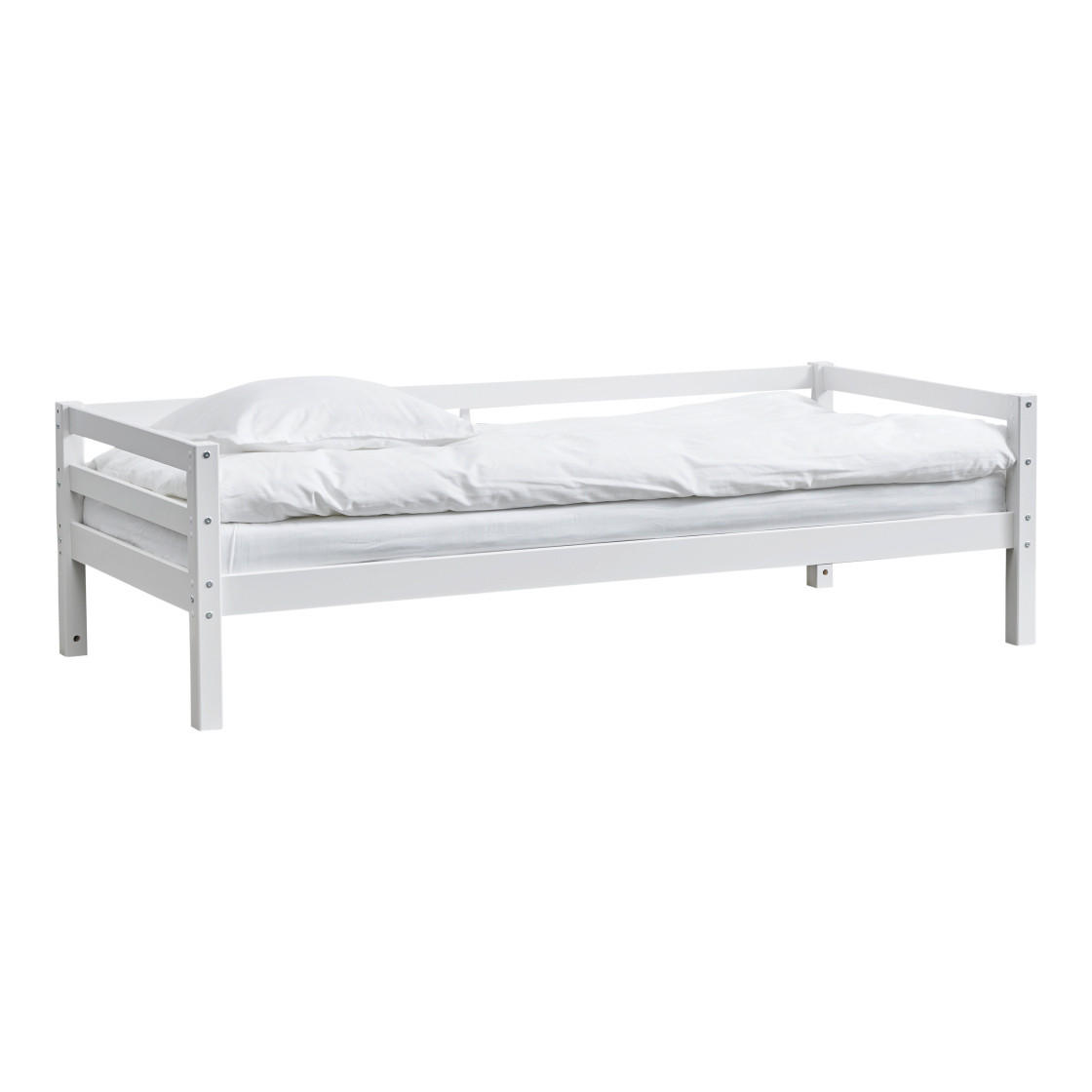 BETT 90/200 cm,  in Weiß, Lattenrost  - Weiß, MODERN, Holz (90/200cm) - Chameo