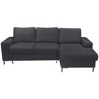 ECKSOFA Anthrazit Cord  - Anthrazit/Schwarz, KONVENTIONELL, Textil/Metall (240/150cm) - Carryhome