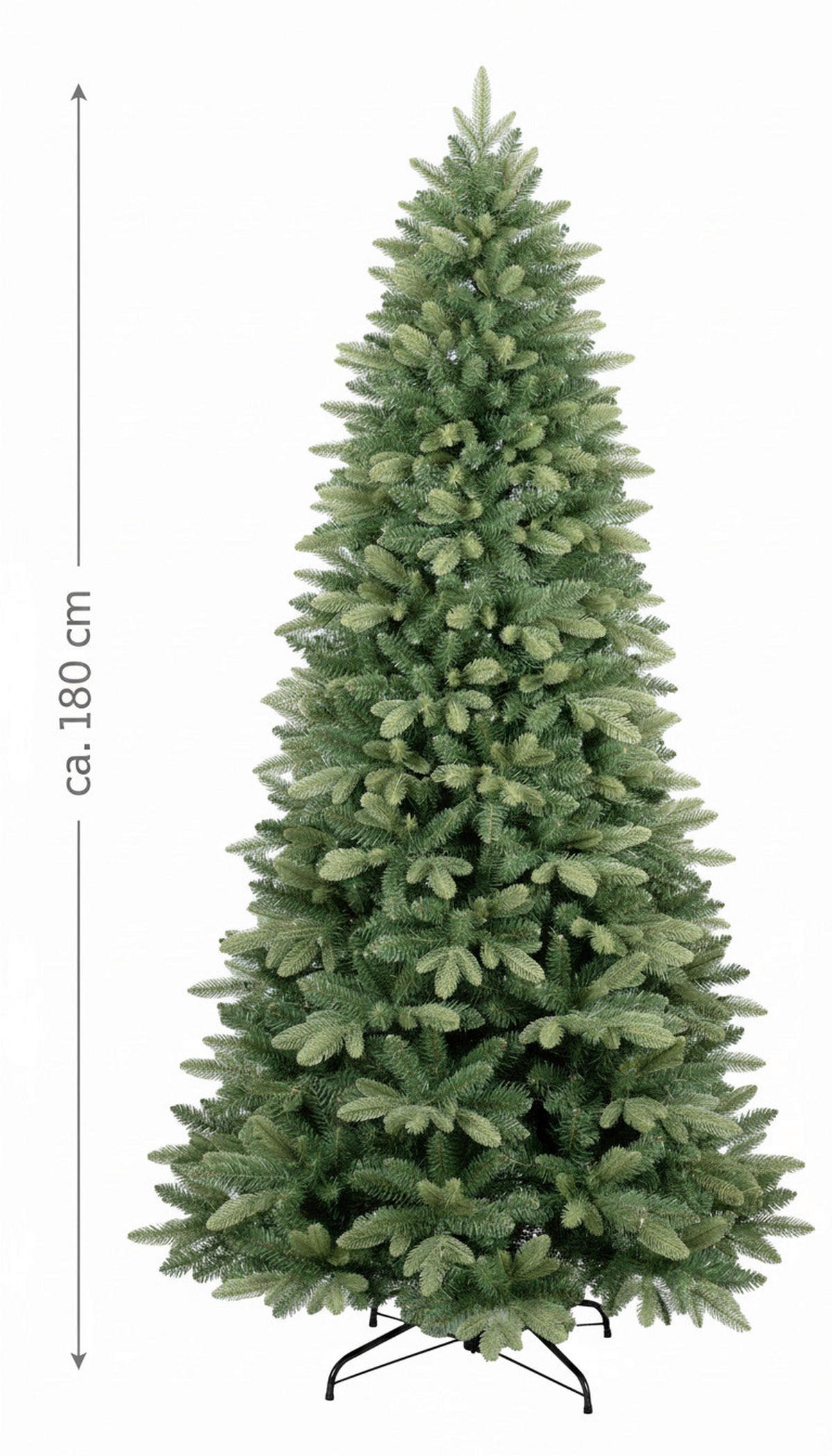 WEIHNACHTSBAUM 180 cm  - Dunkelgrün, Basics, Kunststoff/Metall (96/180cm)