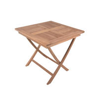 GARTENKLAPPTISCH 80/80/75,5 cm Holz quadratisch  - Braun, Basics, Holz (80/80/75,5cm) - Gardenson