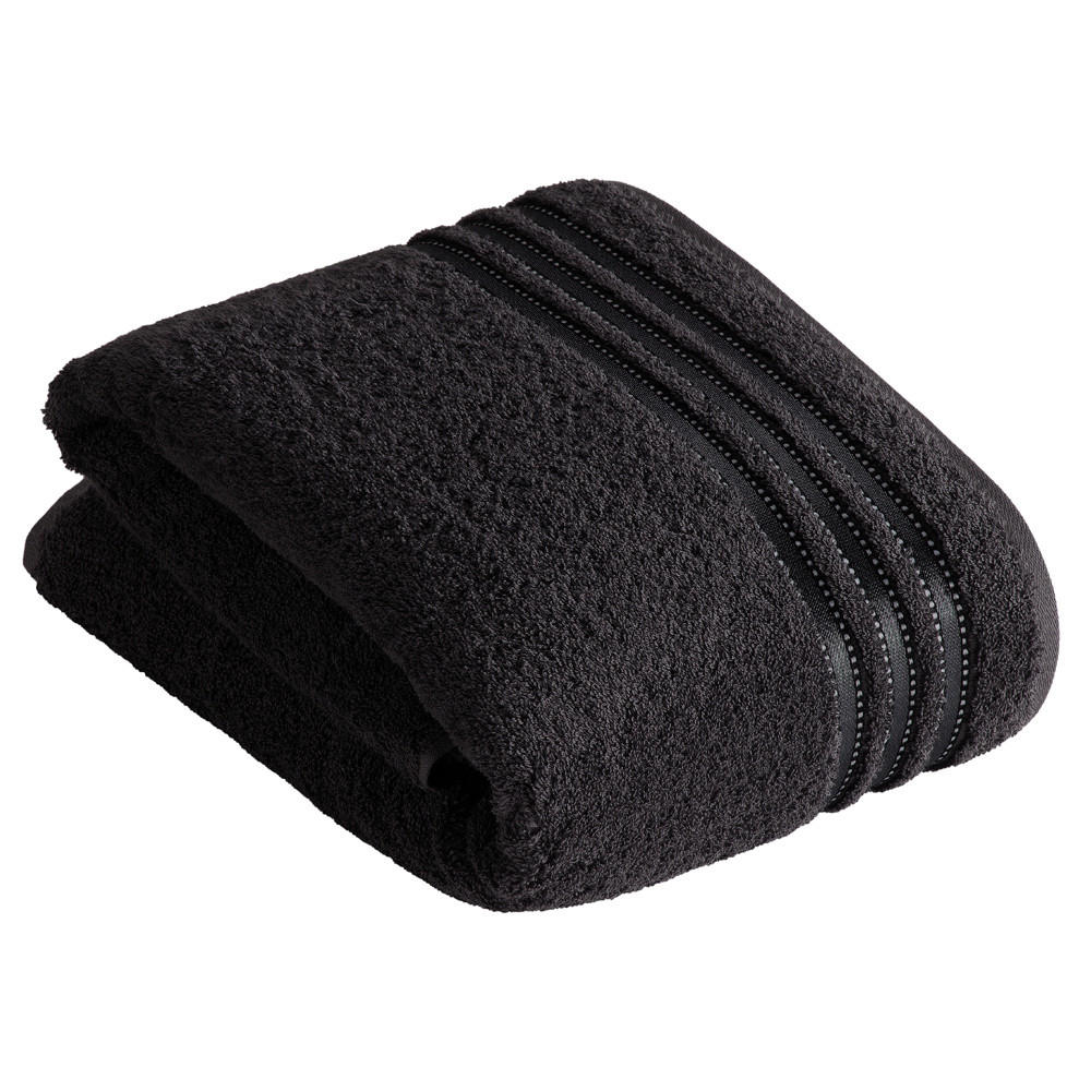BADETUCH 150/100 cm Schwarz  - Schwarz, Basics, Textil (150/100cm) - Vossen