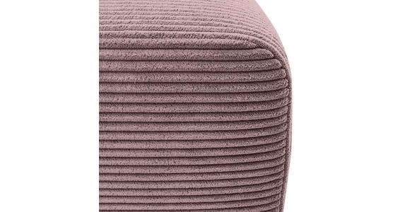 ECKSOFA in Cord Rosa  - Schwarz/Rosa, KONVENTIONELL, Kunststoff/Textil (217/146cm) - Carryhome