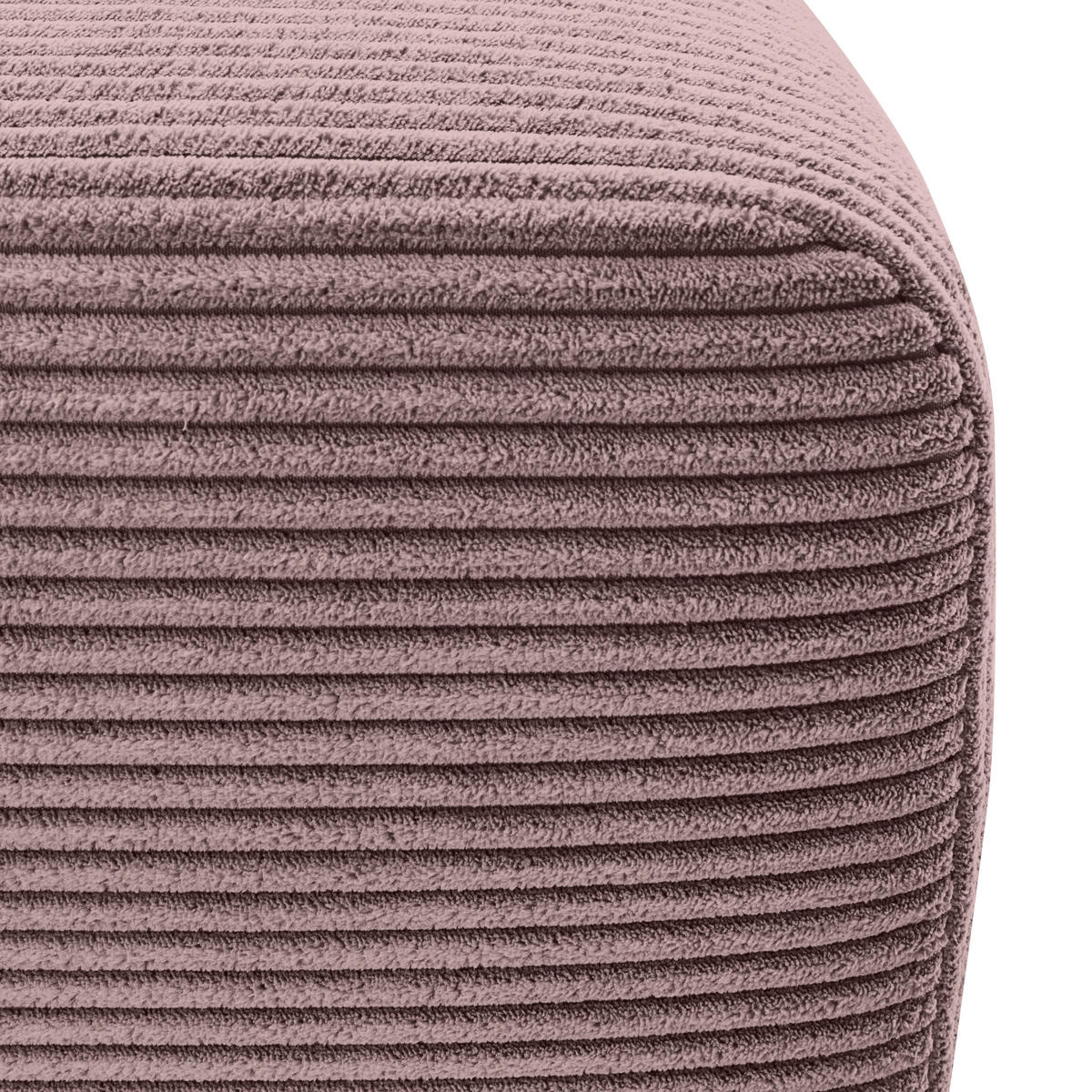 ECKSOFA in Cord Rosa  - Schwarz/Rosa, Konventionell, Kunststoff/Textil (217/146cm) - Carryhome
