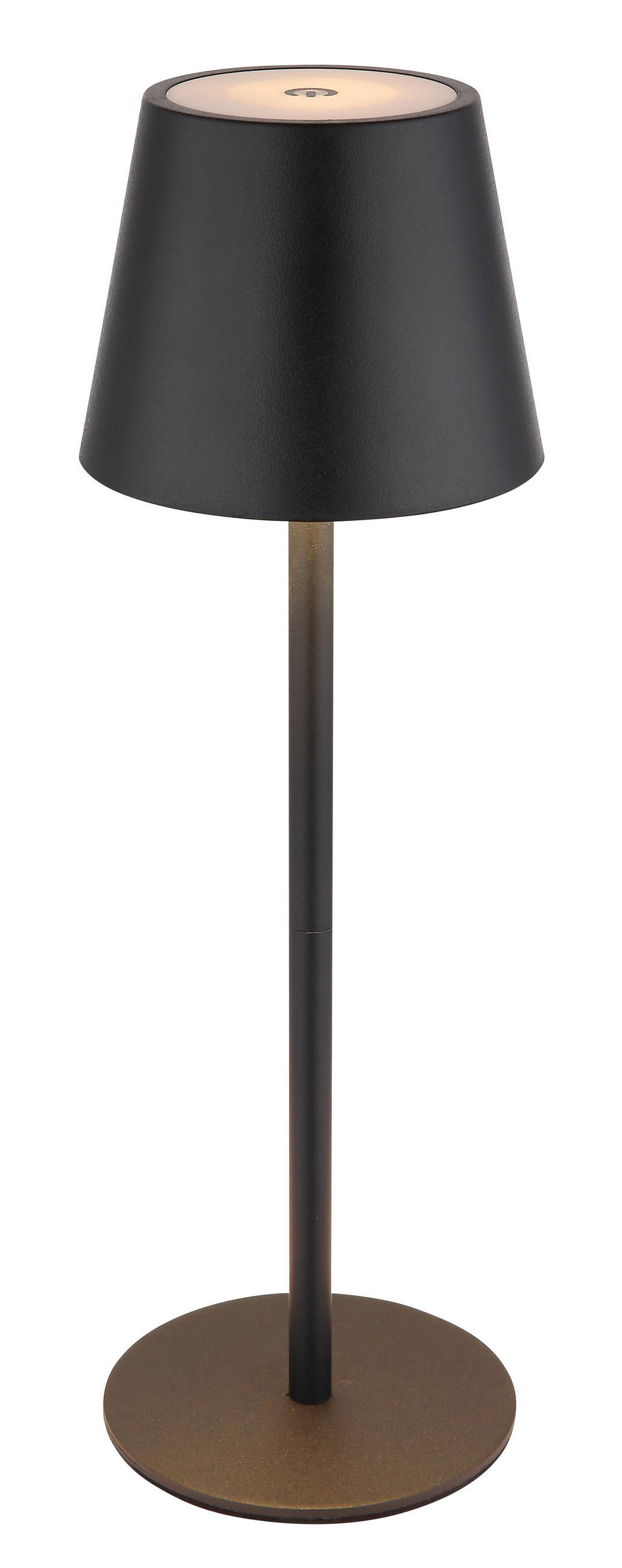 AKKU-TISCHLEUCHTE 11,5/36 cm   - Opal/Schwarz, Trend, Kunststoff/Metall (11,5/36cm) - Novel